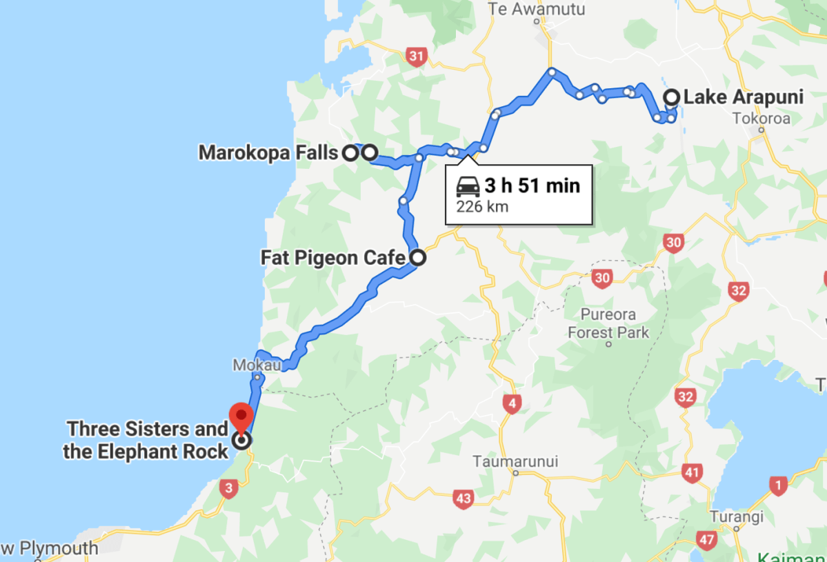 14 June 20 Lake Arapuni to Three Sisters and Elephant&nbsp;Rock