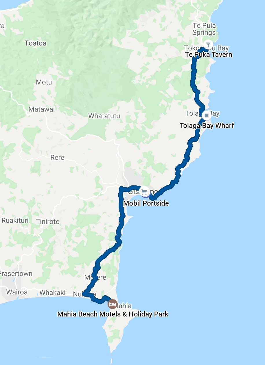 05 July 20 Mahia to Tokomaru&nbsp;Bay